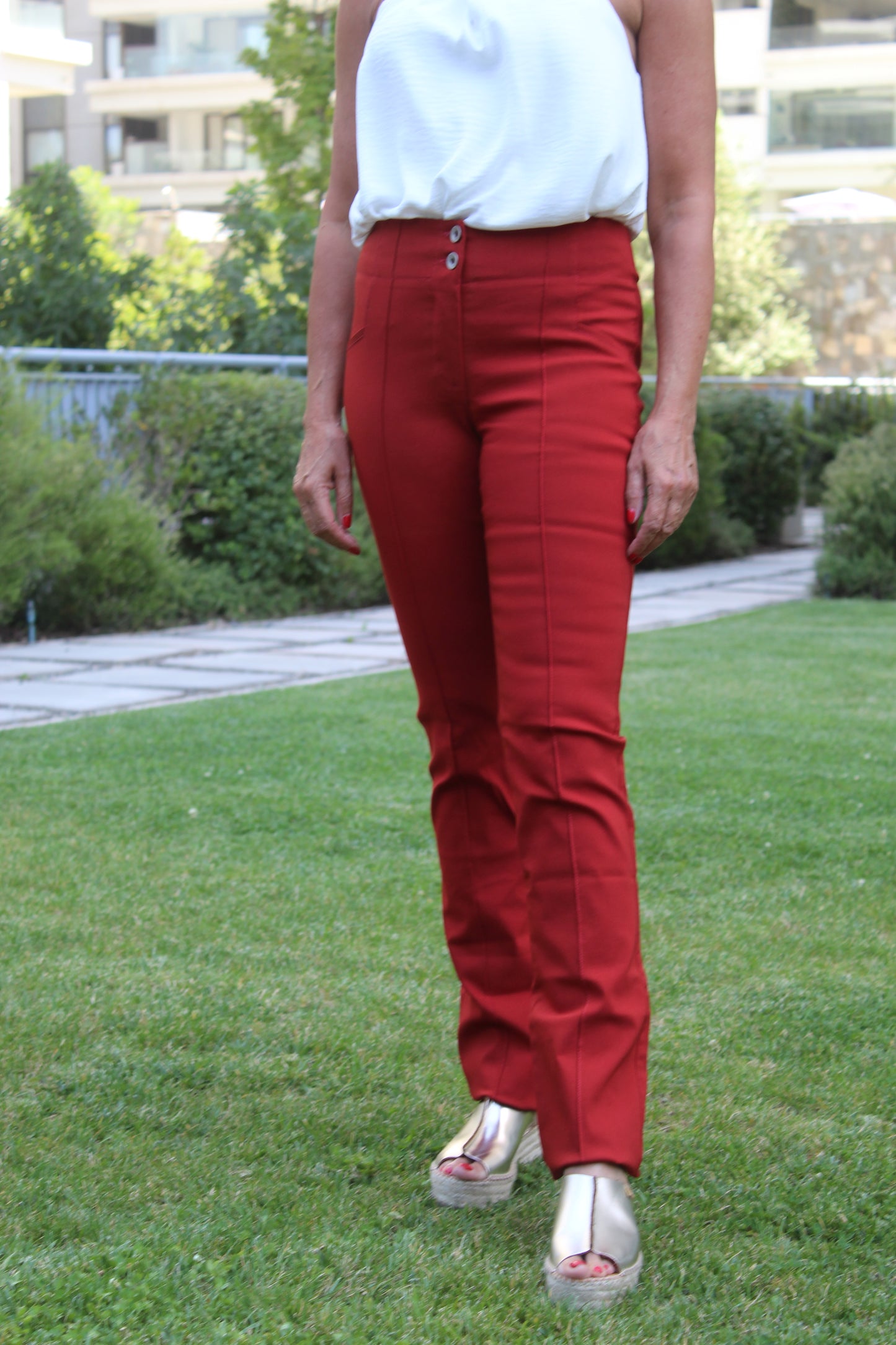 Pantalón Elasticado Rojo